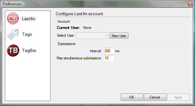 Last.fm preferences